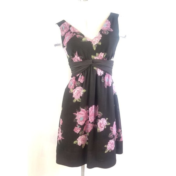 The Limited Dresses & Skirts - 3/$25 The Limited Size 4 Brown Floral Dress A-Line